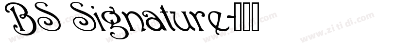 BS Signature字体转换